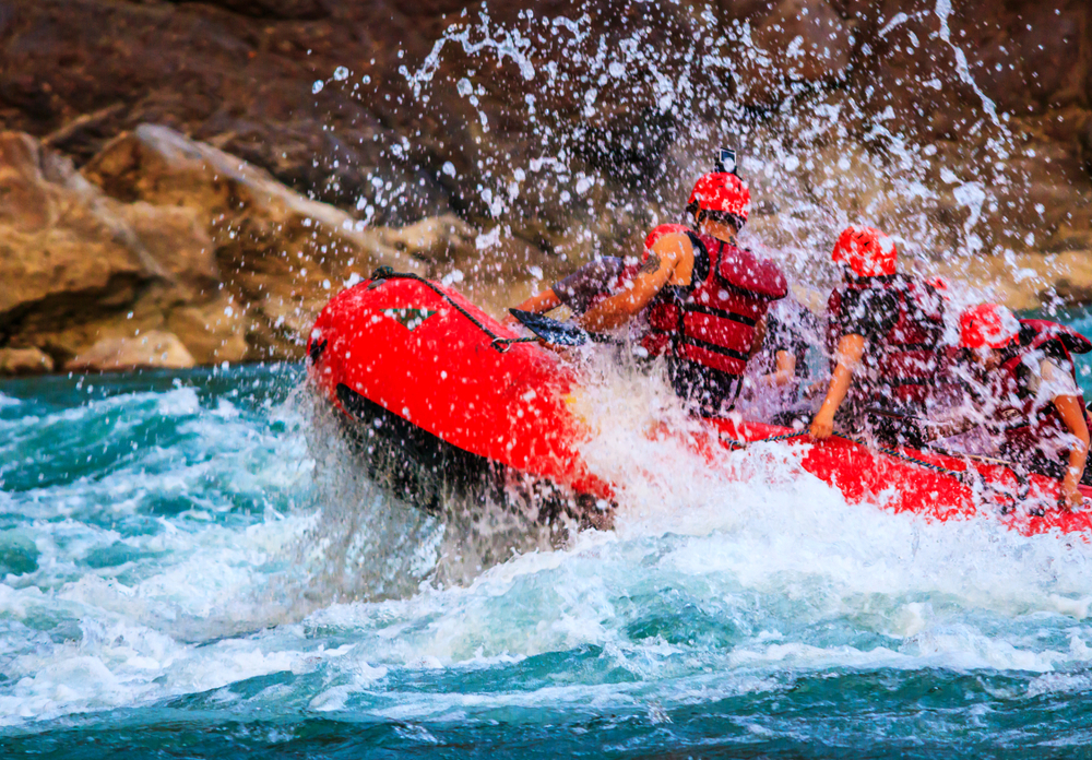 Wild water rafting